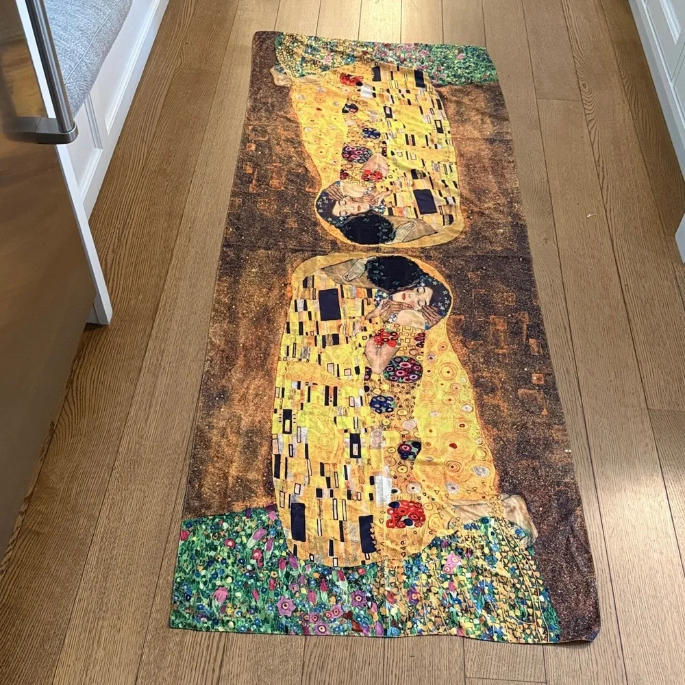 Klimt Silk Scarf Shawl Two Sided The Kiss Adel Bloch-Bauer 28